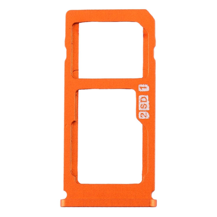 SIM Card Tray + SIM Card Tray / Micro SD Card Tray for Nokia 8 / N8 TA-1012 TA-1004 TA-1052 (Orange)