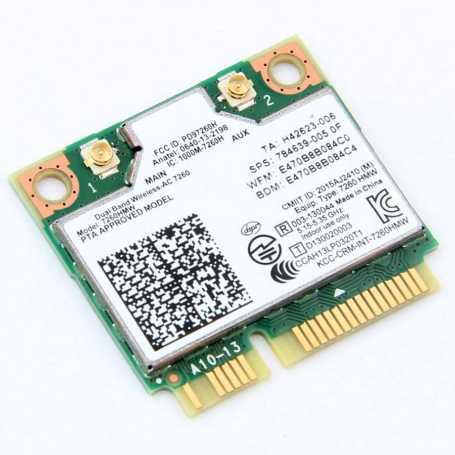Dual Band Wireless Wifi Card for Intel 7260HMW Mini PCI-E 2.4G / 5Ghz WLAN Bluetooth 4.0 Wifi Car...