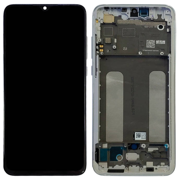 Original LCD Screen for Xiaomi Mi CC9 Digitizer Full Assembly with Frame(Silver)