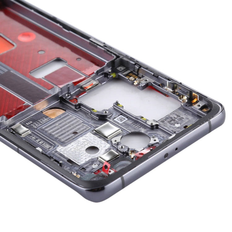 Original Middle Frame Bezel Plate with Side Keys for Huawei P40 Pro(Black)