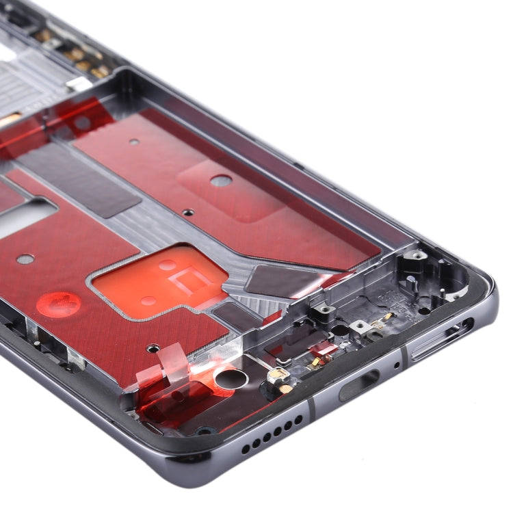 Original Middle Frame Bezel Plate with Side Keys for Huawei P40 Pro(Black)