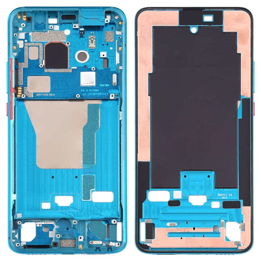 Front Housing LCD Frame Bezel Plate With Side Keys for Xiaomi Redmi K30 Pro (Blue)