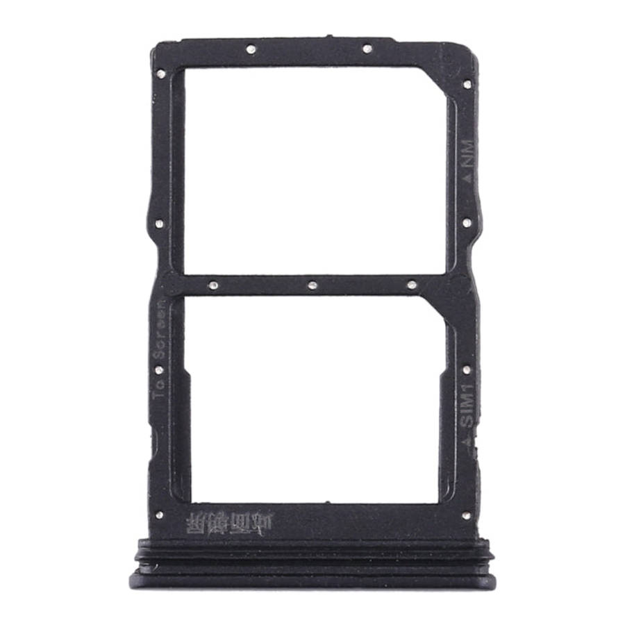 SIM Card Tray + NM Card Tray for Huawei Honor 30S / Nova 7 SE (Black)