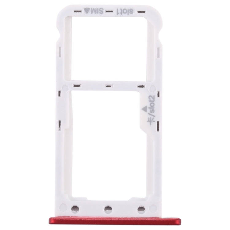 SIM Card Tray + SIM Card Tray / Micro SD Card for Huawei Enjoy 7 (Red)