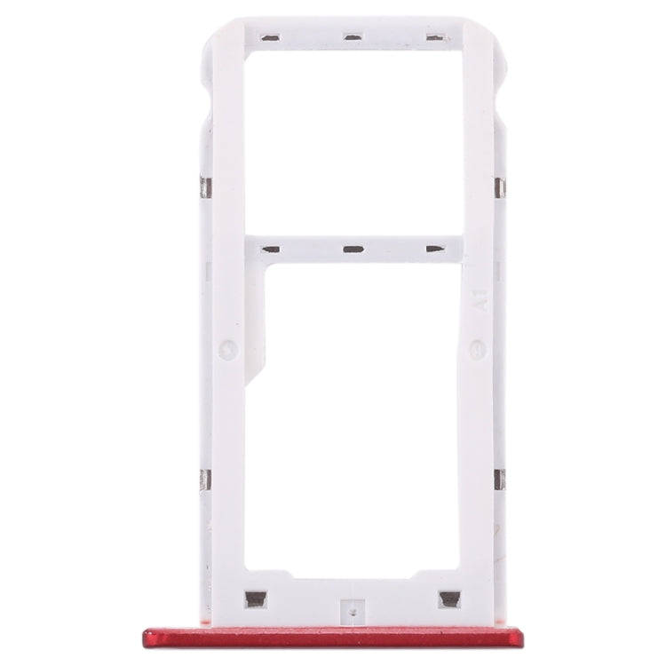 SIM Card Tray + SIM Card Tray / Micro SD Card for Huawei Enjoy 7 (Red)