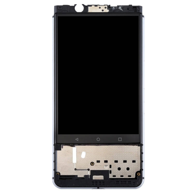 OEM LCD Screen for BlackBerry Keyone Digitizer Full Assembly with Frame(Silver)
