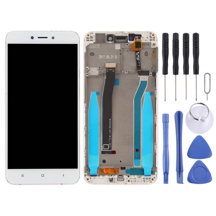 TFT LCD Screen for Xiaomi Redmi 4X Digitizer Full Assembly with Frame(White)