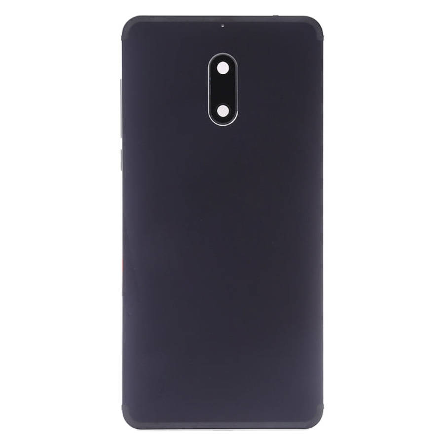 Battery Back Cover with Camera Lens Frame & Side Keys for Nokia 6(Black)
