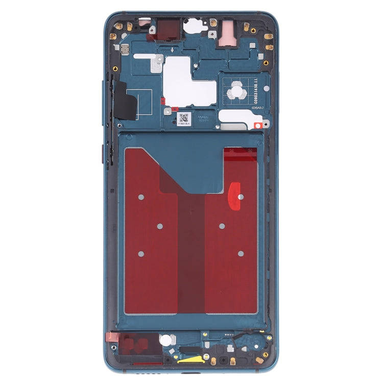 Front Housing LCD Frame Bezel Plate with Side Keys for Huawei Mate 20(Blue)
