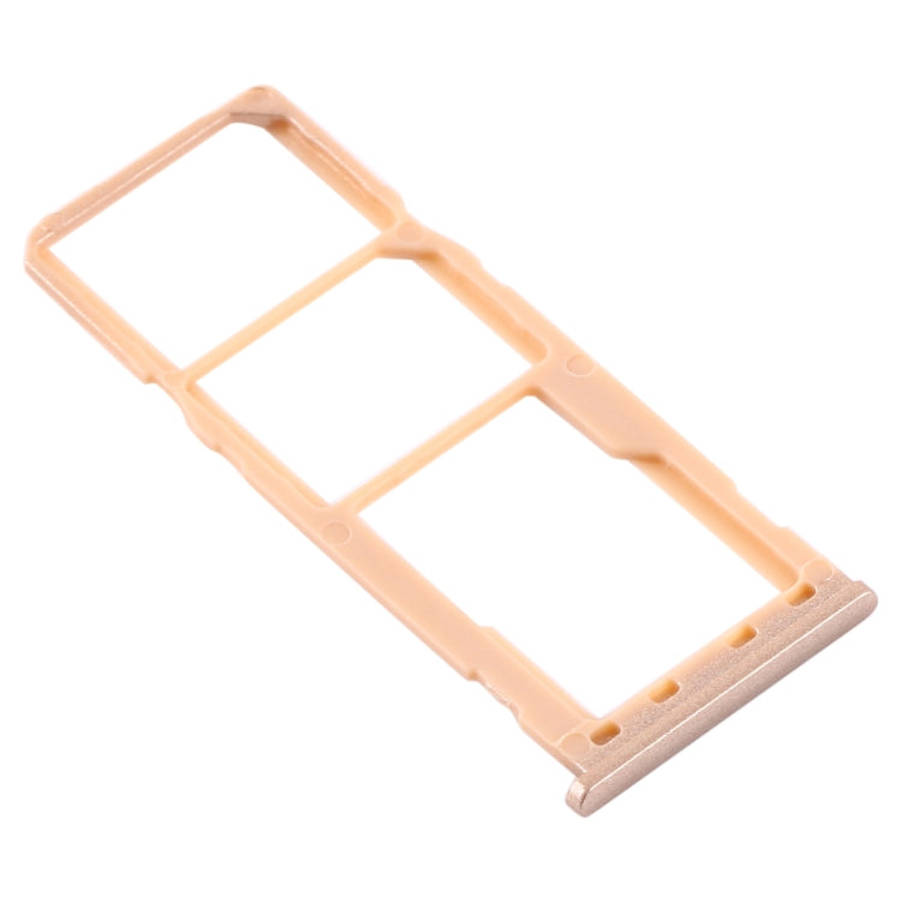 For Samsung Galaxy M10 SM-M105 SIM Card Tray + SIM Card Tray + Micro SD Card Tray (Gold)