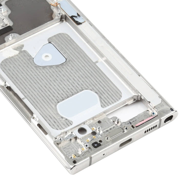 For Samsung Galaxy Note20 Ultra SM-N985F Middle Frame Bezel Plate With Parts (Silver)