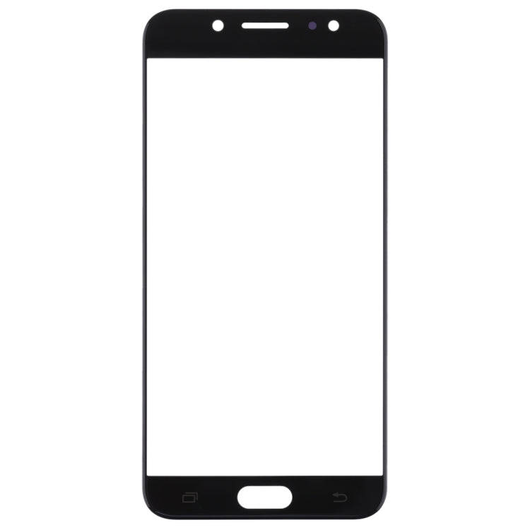 For Samsung Galaxy C8 / C7100, C7(2017) / J7+, C710F/DS 10pcs Front Screen Outer Glass Lens (Black)