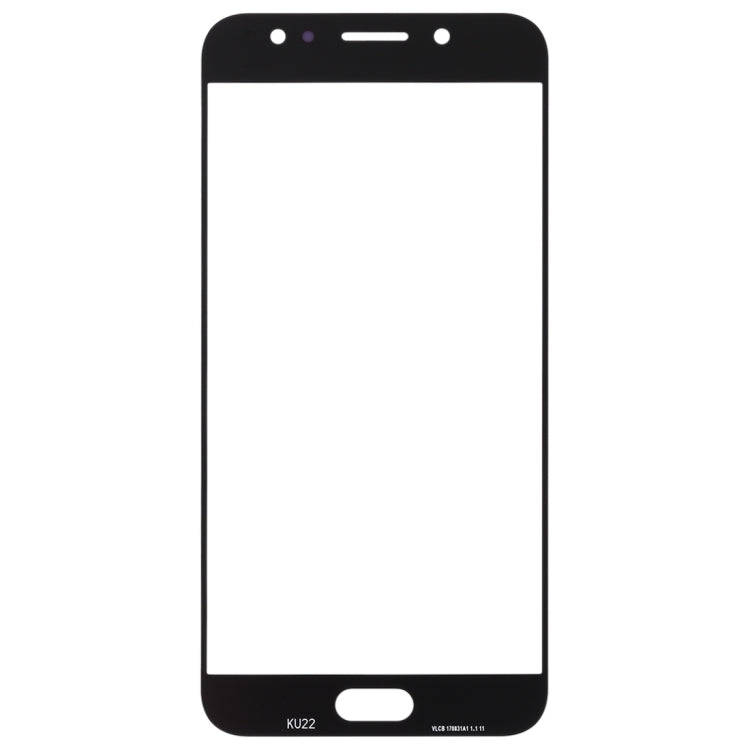 For Samsung Galaxy C8 / C7100, C7(2017) / J7+, C710F/DS 10pcs Front Screen Outer Glass Lens (Black)