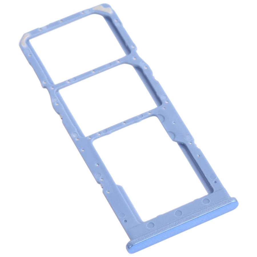 For Samsung Galaxy M12 SM-M127 SIM Card Tray + SIM Card Tray + Micro SD Card Tray (Blue)