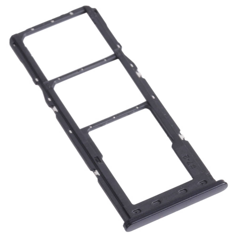 For Samsung Galaxy A22 SM-A225 SIM Card Tray + SIM Card Tray + Micro SD Card Tray (Black)