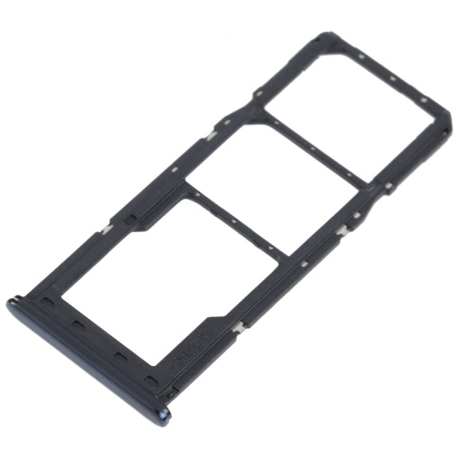 For Samsung Galaxy M32 SM-M325 SIM Card Tray + SIM Card Tray + Micro SD Card Tray (Black)
