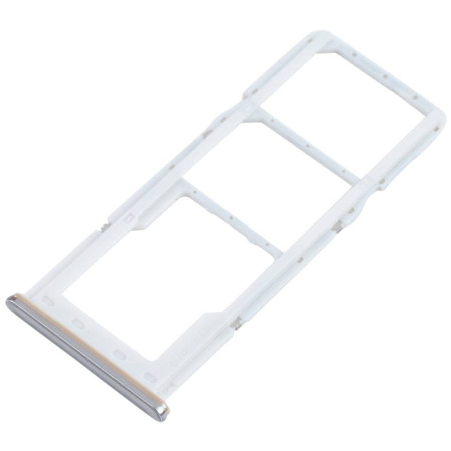 For Samsung Galaxy M32 SM-M325 SIM Card Tray + SIM Card Tray + Micro SD Card Tray (Silver)
