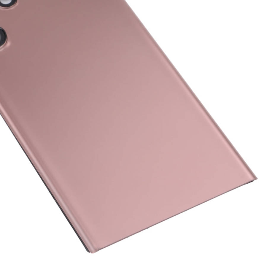 For Samsung Galaxy S22 Ultra 5G SM-S908B Battery Back Cover with Camera Lens Frame (Pink)