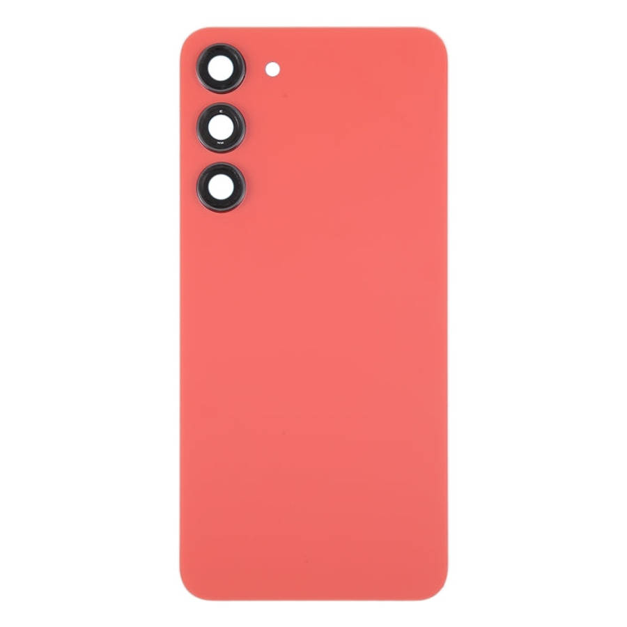 For Samsung Galaxy S23+ SM-S916B OEM Glass Battery Back Cover with Camera Lens Frame(Red)