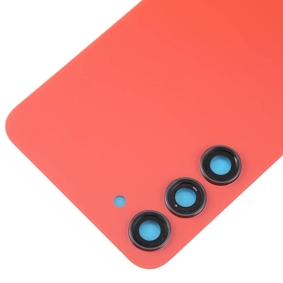 For Samsung Galaxy S23+ SM-S916B OEM Glass Battery Back Cover with Camera Lens Frame(Red)