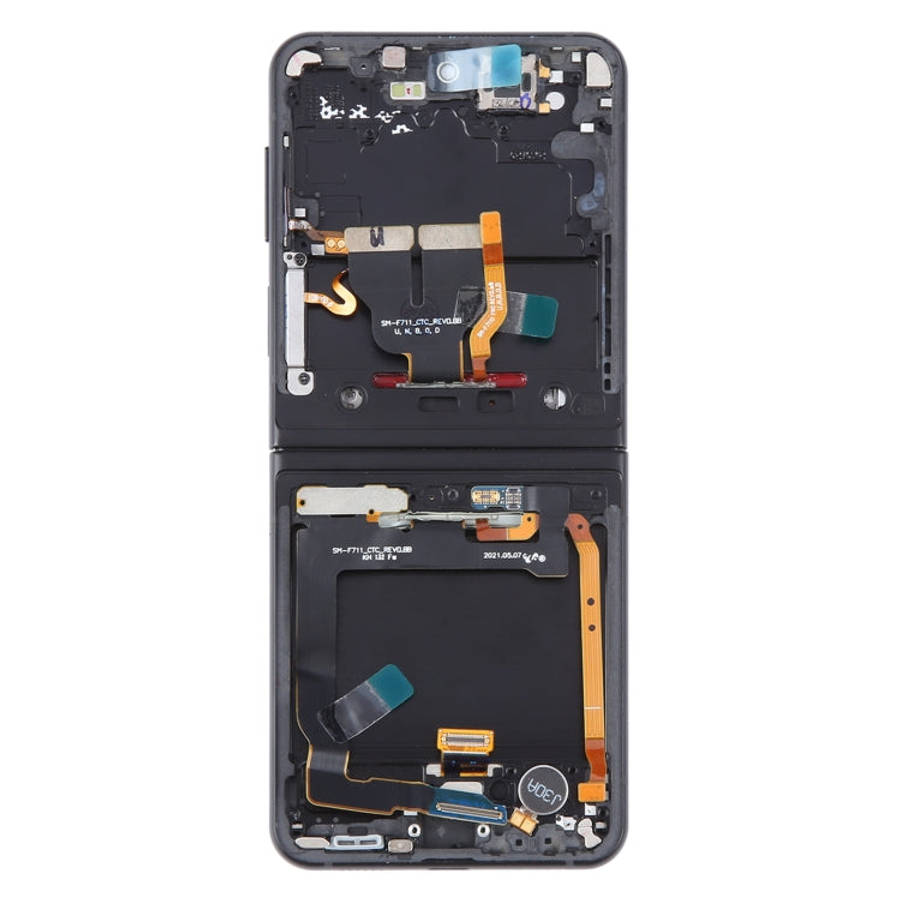 For Samsung Galaxy Z Flip3 SM-F711 Original LCD Screen Digitizer Full Assembly with Frame (Black)