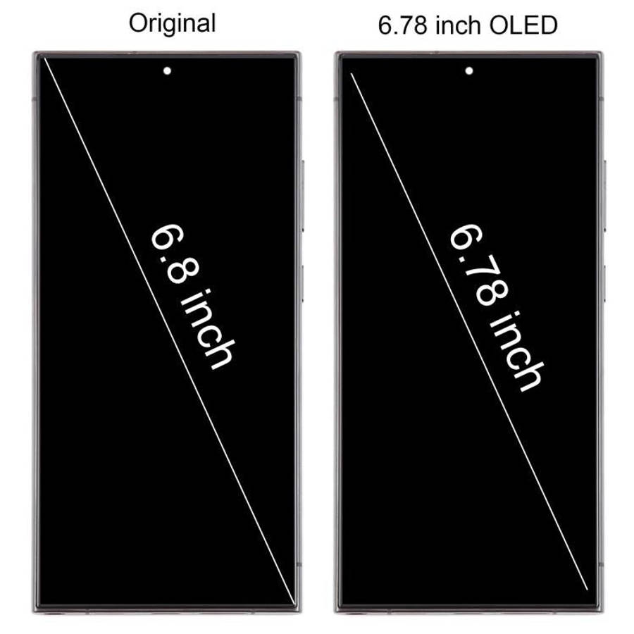 For Samsung Galaxy S24 Ultra SM-S928B 6.78 inch OLED LCD Screen Digitizer Full Assembly with Fram...
