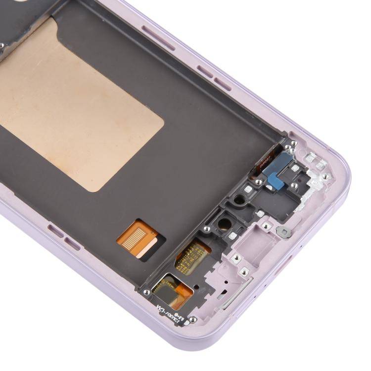 For Samsung Galaxy A55 SM-A556B OLED LCD Screen Digitizer Full Assembly with Frame (Pink)