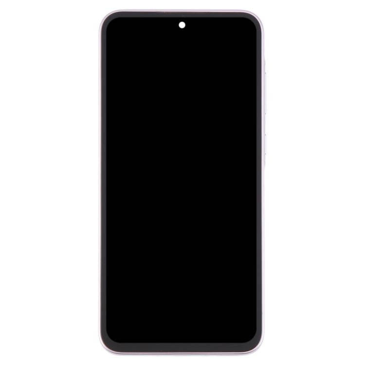 For Samsung Galaxy A35 SM-A356B OLED LCD Screen Digitizer Full Assembly with Frame (Pink)