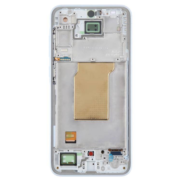 For Samsung Galaxy A35 SM-A356B OLED LCD Screen Digitizer Full Assembly with Frame (Baby Blue)