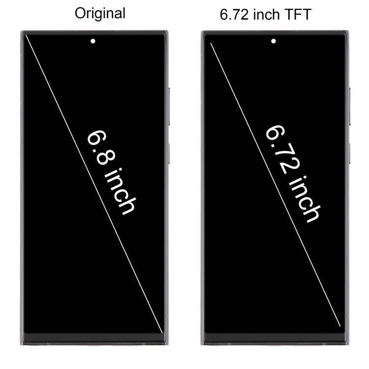 For Samsung Galaxy S22 Ultra SM-S908B 6.72 inch TFT LCD Screen Digitizer Full Assembly with Frame...