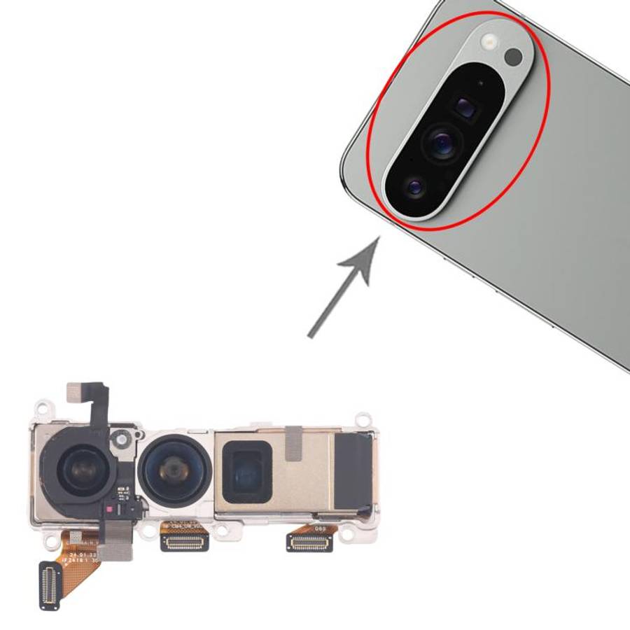 For Google Pixel 9 Pro XL Original Camera Set (Periscope + Wide + Main Camera)