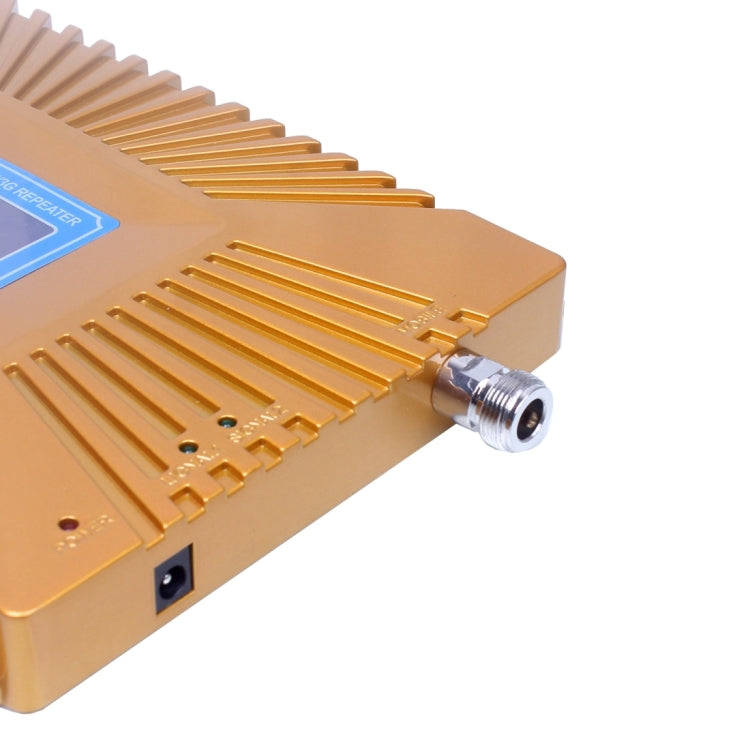GSM900 / WCDMA2100 Mini Mobile Phone LCD Signal Repeater with Logarithm Periodic Antenna(Gold)