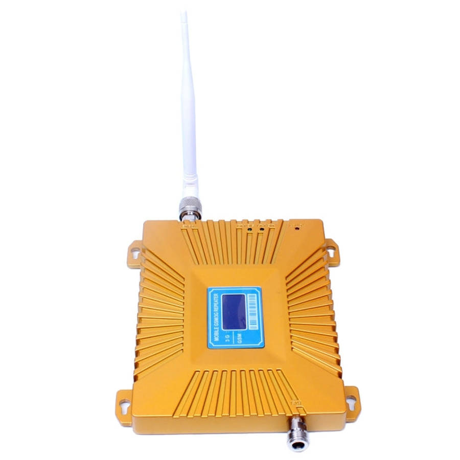 GSM900 / WCDMA2100 Mini Mobile Phone LCD Signal Repeater with Sucker Antenna(Gold)
