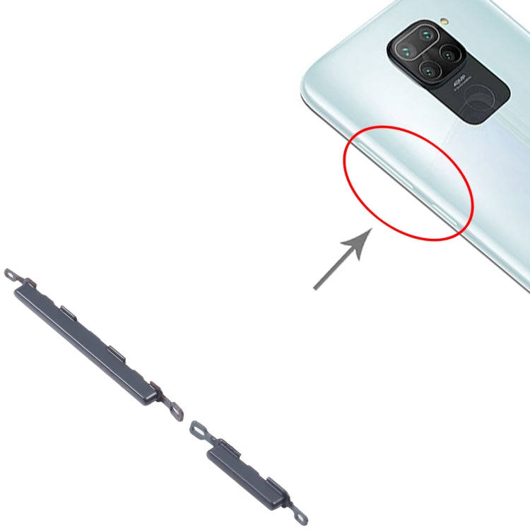 Power Button and Volume Control Button for Xiaomi Redmi Note 9/Redmi 10X 4G (Black)