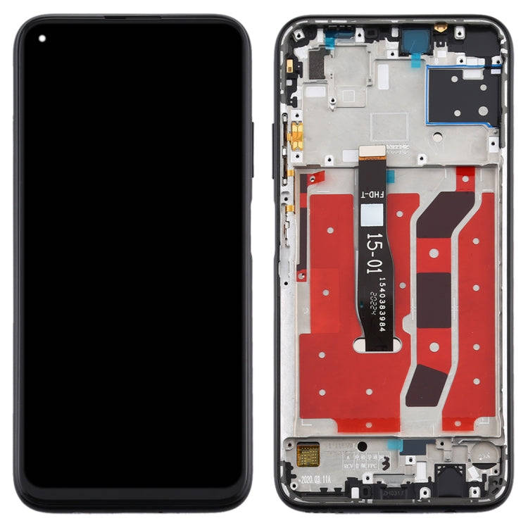 OEM LCD Screen for Huawei P40 Lite Digitizer Full Assembly with Frame(Black)