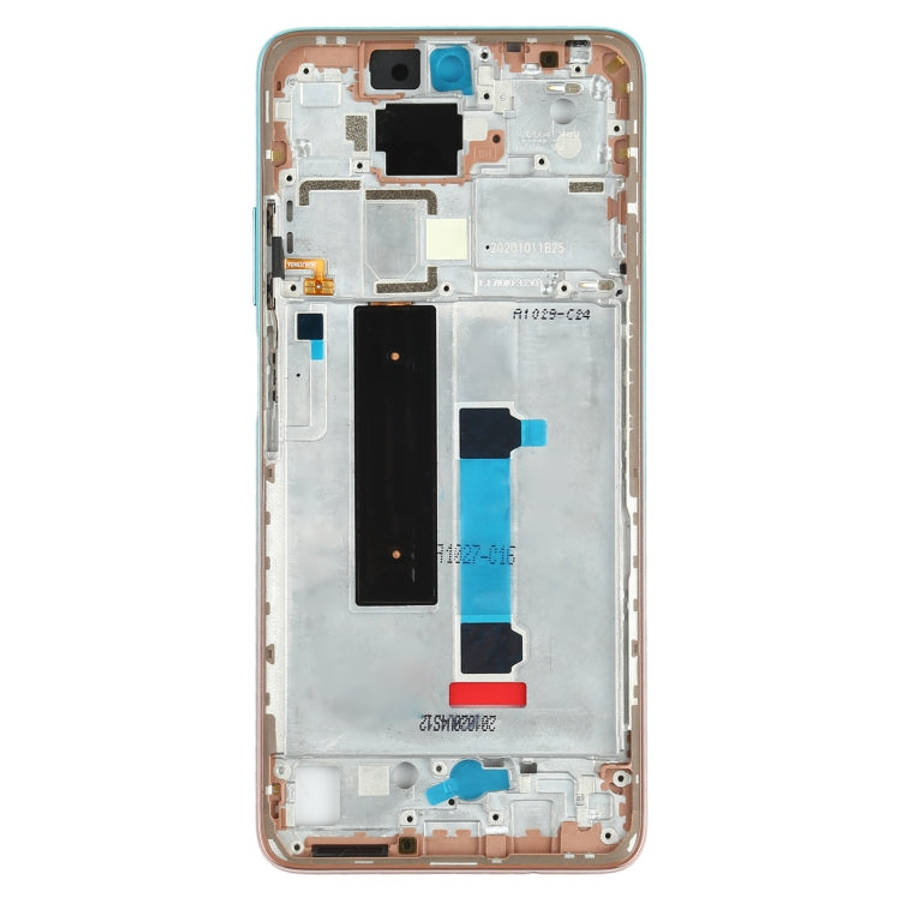 Original Front Housing LCD Frame Bezel Plate for Xiaomi Redmi Note 9 Pro 5G M2007J17C(Green Lake)