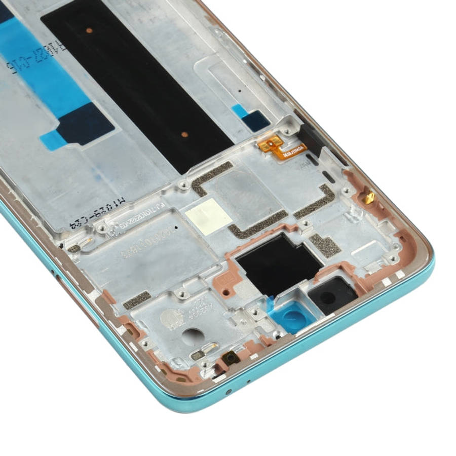 Original Front Housing LCD Frame Bezel Plate for Xiaomi Redmi Note 9 Pro 5G M2007J17C(Green Lake)