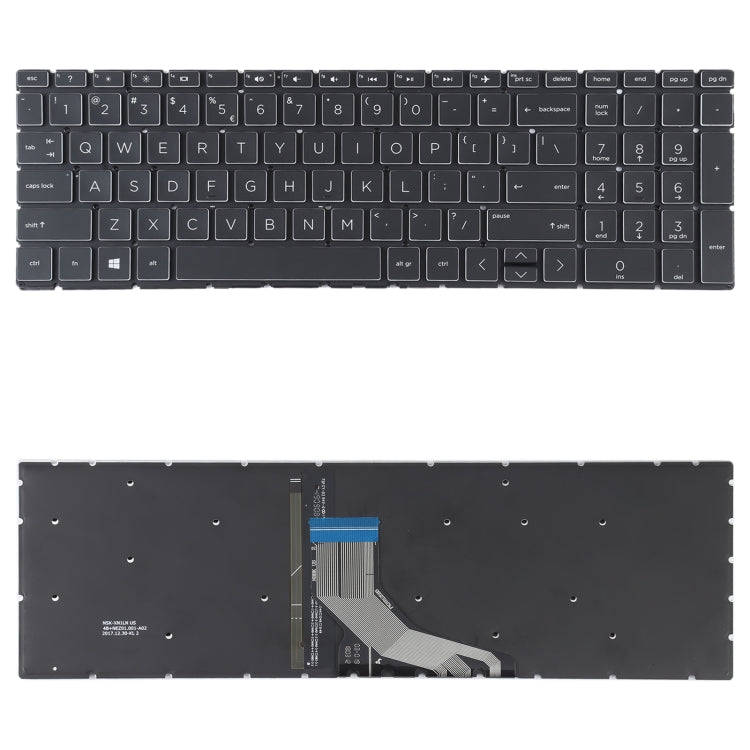 US Version Keyboard with Keyboard Backlight for HP 15-DA 15-DA0002DX 15-DA0008CA 15-DB 15-DB0003C...