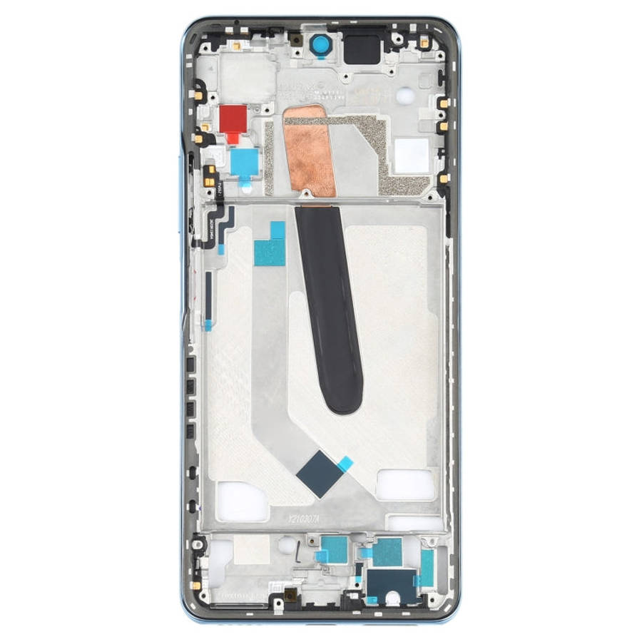 Original Front Housing LCD Frame Bezel Plate for Xiaomi Poco F3 M2012K11AG (Blue)