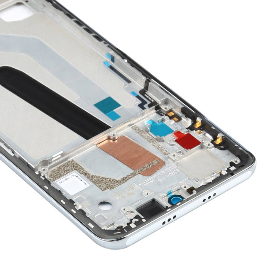 Original Front Housing LCD Frame Bezel Plate for Xiaomi Poco F3 M2012K11AG (White)