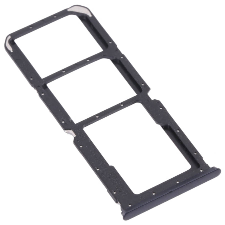 For OPPO A54 CPH2239 / A55 4G SIM Card Tray + SIM Card Tray + Micro SD Card Tray(Black)