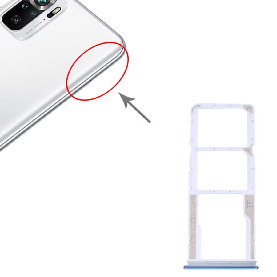 SIM Card Tray + SIM Card Tray + Micro SD Card Tray for Xiaomi Redmi Note 10 4G / Redmi Note 10S M...