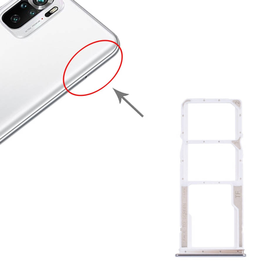 SIM Card Tray + SIM Card Tray + Micro SD Card Tray for Xiaomi Redmi Note 10 4G / Redmi Note 10S M...