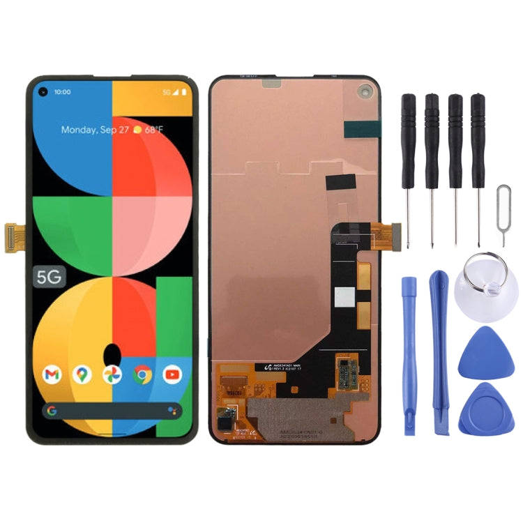 OEM LCD Screen for Google Pixel 5A 5G 2021 with Digitizer Full Assembly (Black)
