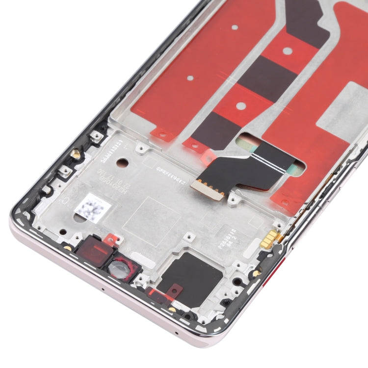 Original OLED LCD Screen for Honor 50 Digitizer Full Assembly with Frame(Silver)