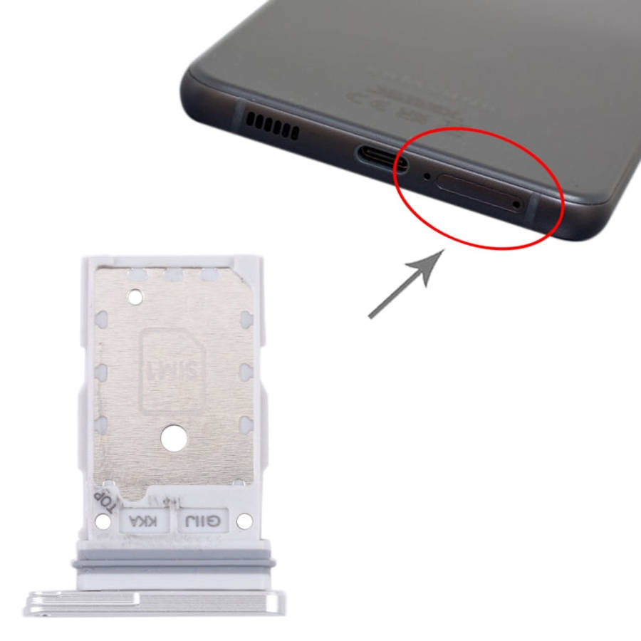 For Samsung Galaxy S21 FE 5G SM-G990B Original SIM Card Tray + SIM Card Tray (White)