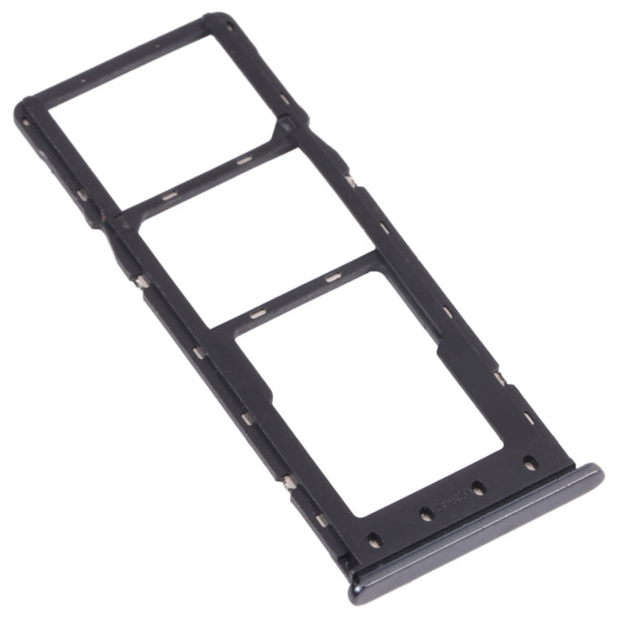 For Infinix S5 Lite X652B X652C SIM Card Tray + SIM Card Tray + Micro SD Card Tray (Black)