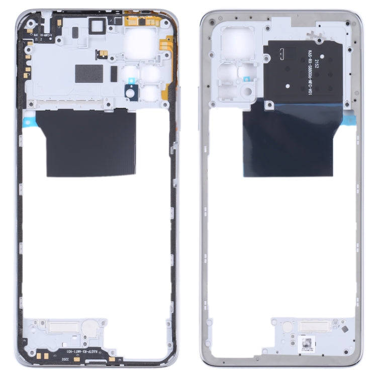 Original Middle Frame Bezel Plate for Xiaomi Redmi Note 11 Pro 4G 2201116TG 2201116TI(Silver)