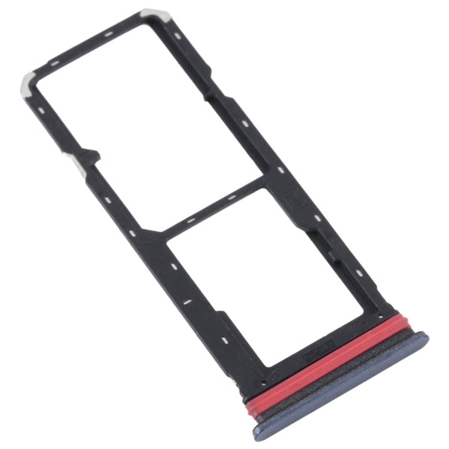 For vivo Y35 4G SIM Card Tray + SIM Card Tray + Micro SD Card Tray (Black)