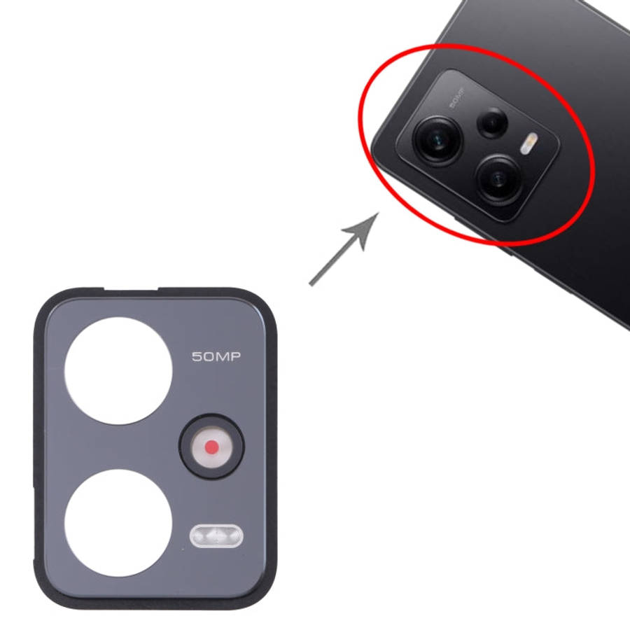 Back Camera Lens Frame for Xiaomi Redmi Note 12 Pro 5G (Black)